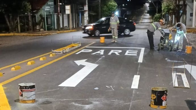 Tupã conclui primeira etapa de nova faixa de conversão na avenida Tamoios
