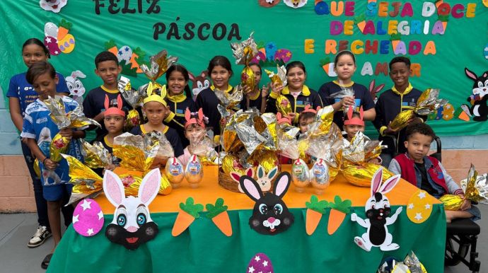 Páscoa nas escolas; mais de 4 mil crianças recebem ovos na rede municipal