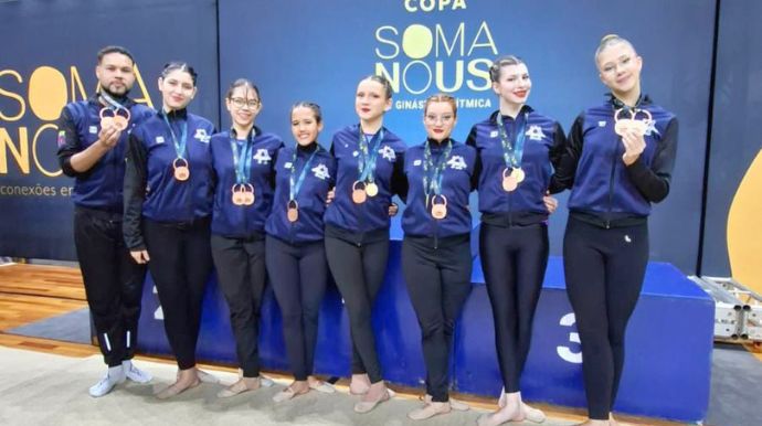 Tupã sobe ao pódio na Copa Soma Nous de ginástica rítmica