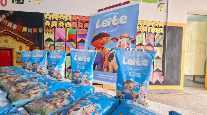 Programa Alimentando o Futuro vai distribuir leite em pó a alunos da rede municipal de Tupã