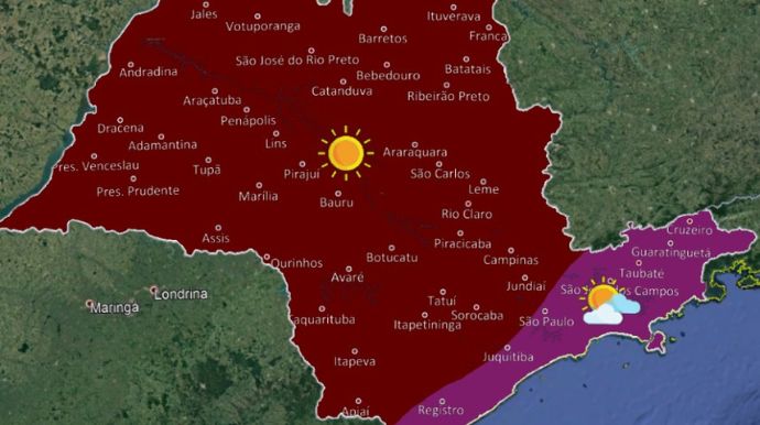 Veranico provoca manhãs frias e tardes quentes no interior de São Paulo