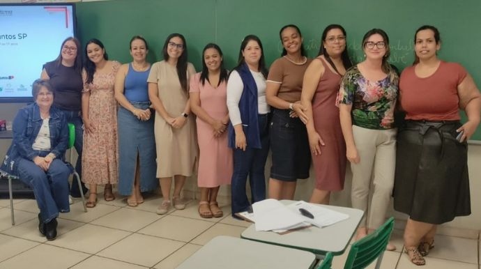 Professores de João Ramalho participam de formação voltada à alfabetização em Queiroz