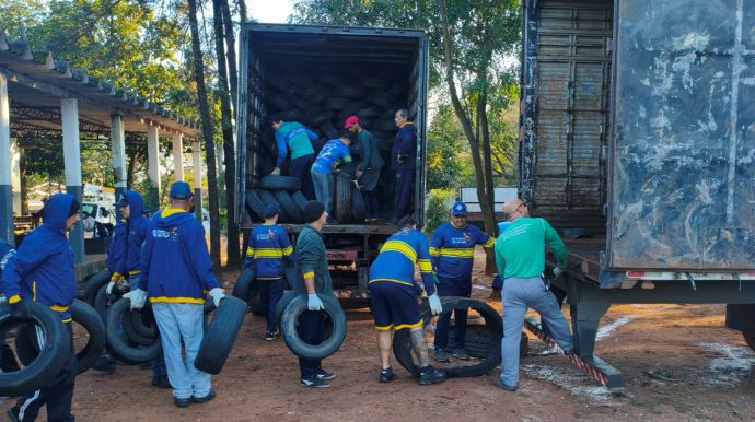 Tupã recolhe 24 toneladas de pneus e mantém coleta semanal em borracharias