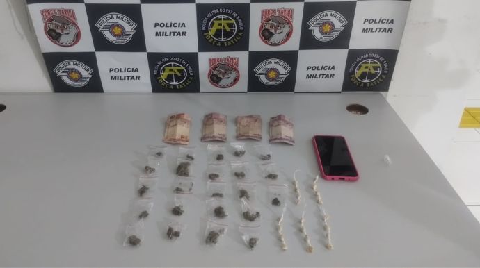 Força Tática prende homem por tráfico de drogas no bairro Ibirapuera