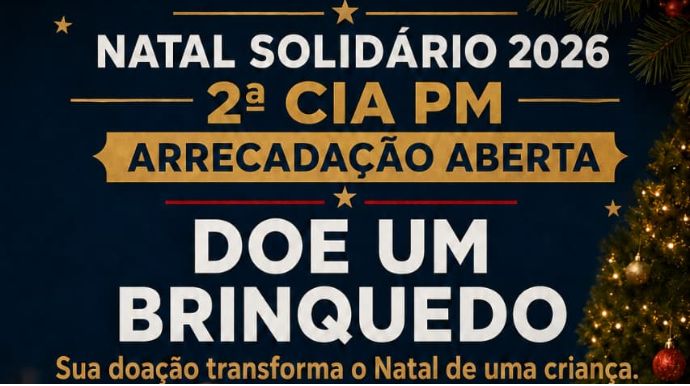 Polícia Militar inicia arrecadação de brinquedos para o Natal Solidário 2026 em Tupã