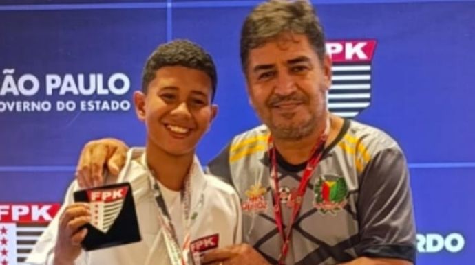 Miguel Ajala representa Queiroz em etapa do Campeonato Brasileiro de Karatê