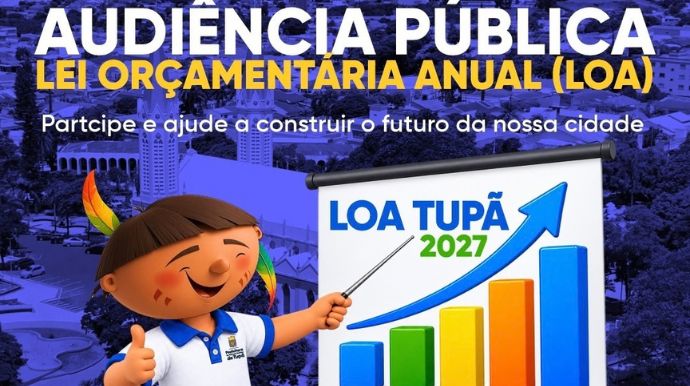 Audiência pública discute orçamento de Tupã para 2027 nesta sexta-feira
