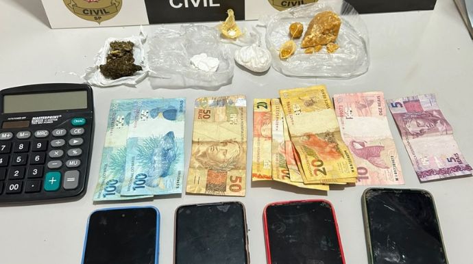 Polícia Civil prende quatro pessoas durante operação contra o tráfico de drogas em Parapuã