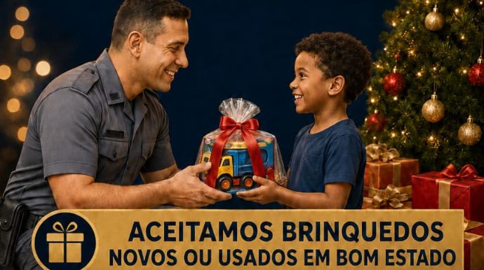 Natal Solidário: 2ª Companhia da PM recebe doações de brinquedos até 30 de novembro
