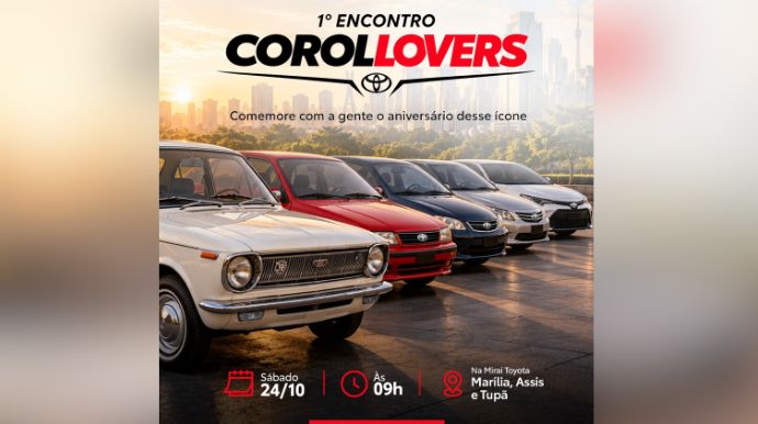 Mirai Toyota celebra 60 anos do Corolla com condições especiais em toda a linha durante outubro